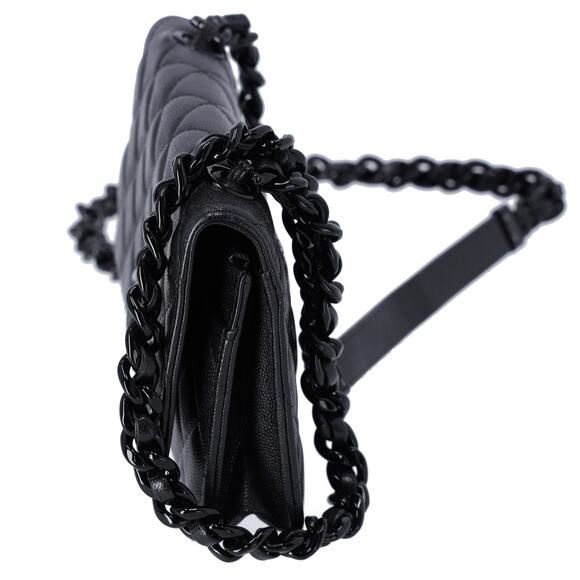 Chanel My Everything Wallet On Chain WOC Caviar Quilted So Black - Picture 2 of 8